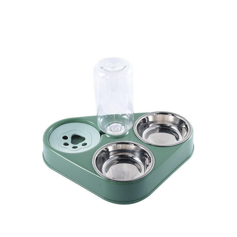 3in1 Pet Food Bowl with Automatic Drinking Feeder